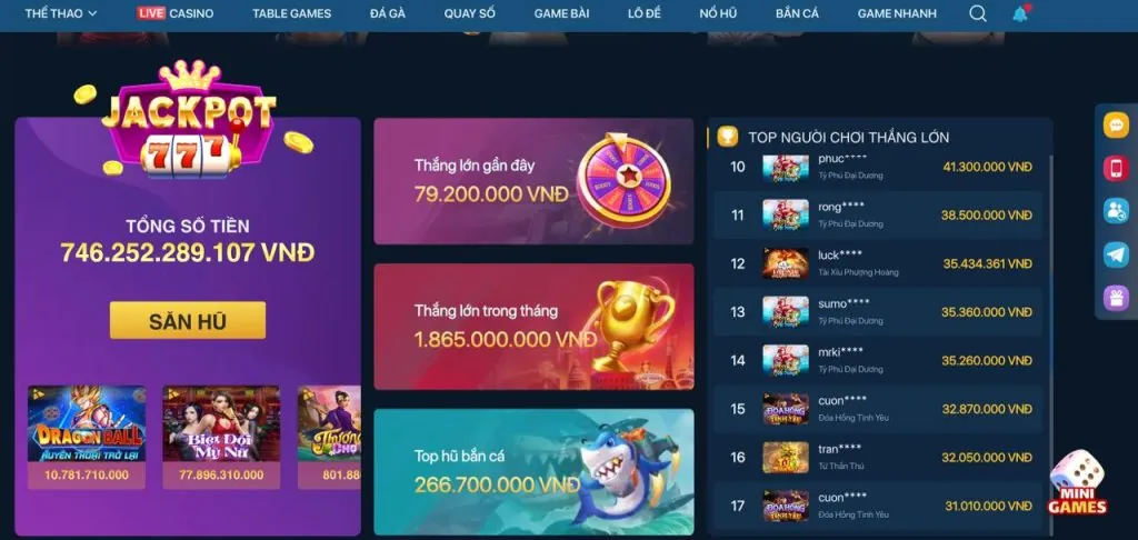Nổ Hũ Jackpot Lũy Tiến KU KU Casino
